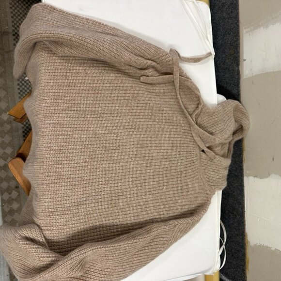 Mongolian Cashmere Fisherman Pullover Hoodie - Picture 3 of 6